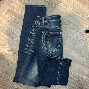 Buckle Black Dark Blue Denim Jeans